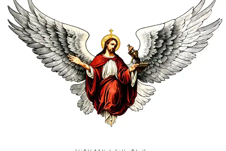 catholic church renaissance style tattoo design idea