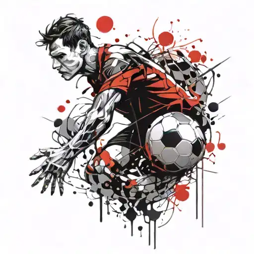 Football, volleyball, handball, karate, chess, parkour, swimming, ping pong and snooker tattoo design idea