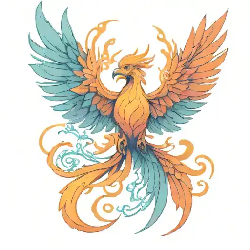 gay phoenix tattoo design idea