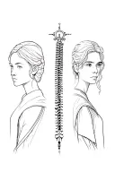 padme and anakin spine tattoo featuring tattoo design idea
