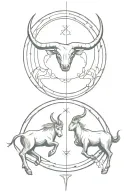 taurus and Sagittarius combined tattoo tattoo design idea
