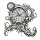 dali melting clock tattoo design idea