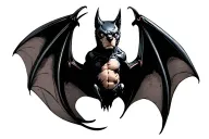 bat flying tattoo design idea