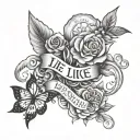 the names Luke and Alice together tattoo design idea