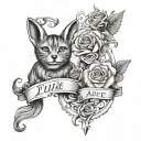 the names Luke and Alice together tattoo design idea