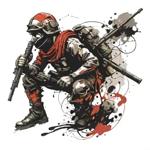 Ottoman soldier sparta style design tattoo design idea