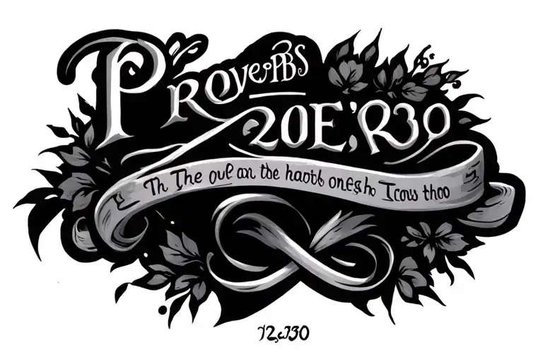 Proverbs 20:30 tattoo design idea