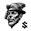 Gold Mining tattoo design idea