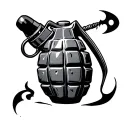 grenade tattoo design idea