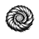 Fibonacci spiral sequence tattoo design idea