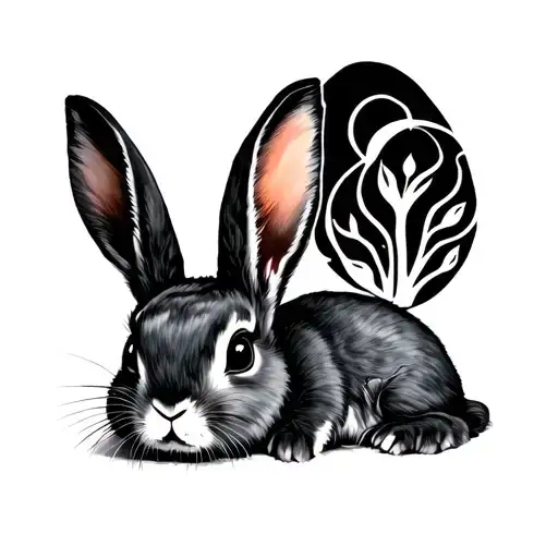 womb tattoo with bunny  tattoo design idea
