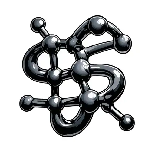 Dmt Molecule tattoo design idea