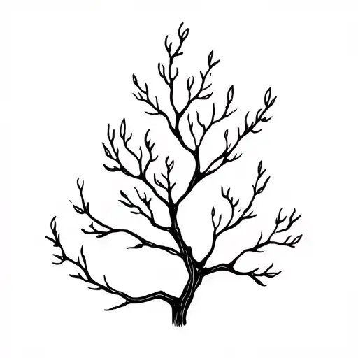 BURNING BUSH tattoo design idea