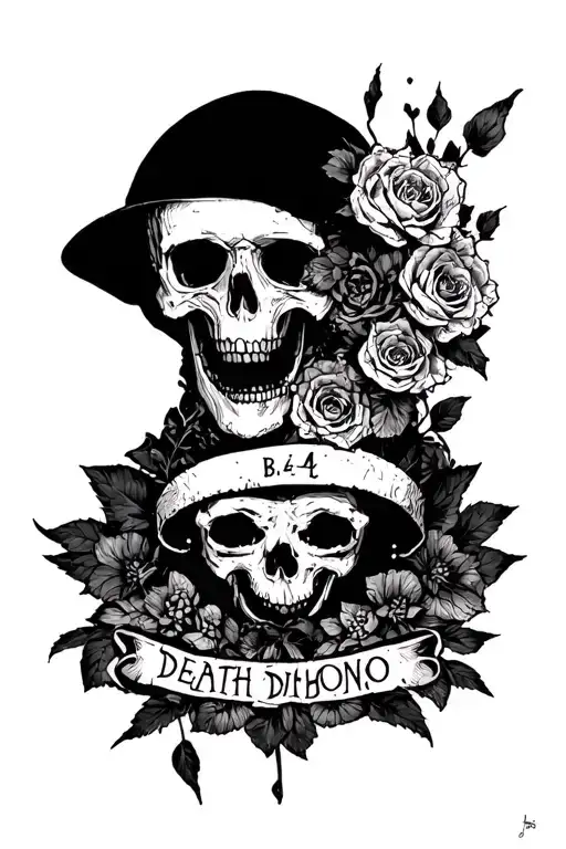 death b4 dishonor words tattoo design idea