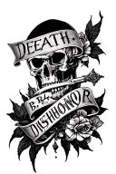 death b4 dishonor words tattoo design idea