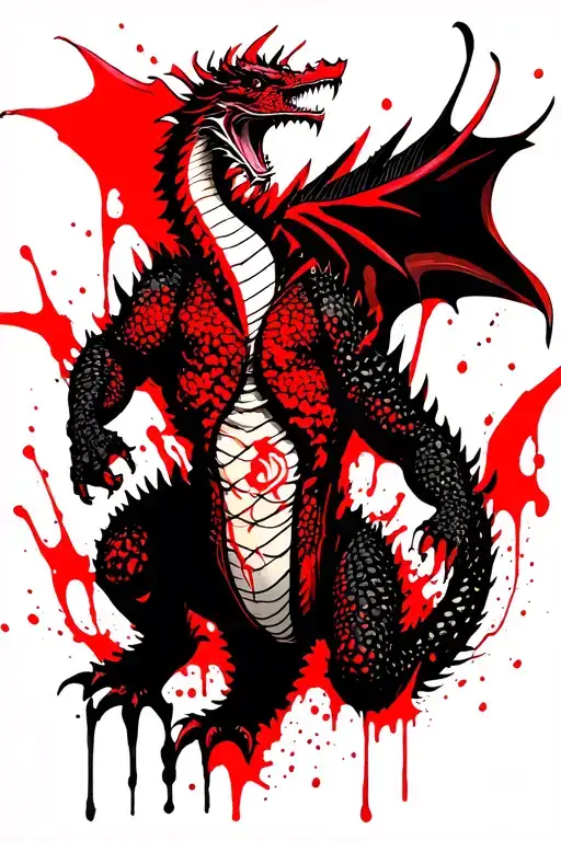 king ghidorah brazilian jui jitsu gi tattoo design idea