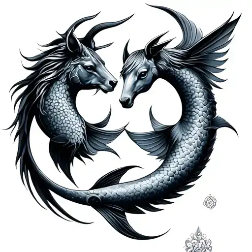 Sagittarius And Pisces tattoo design idea