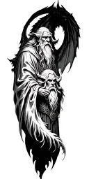 lord of the rings story in celtic style tattoo featuring balrog and gandalf tattoo design idea