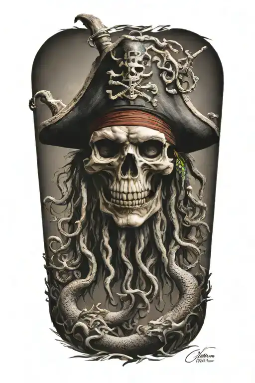 Pirates of the Caribbean, kraken tattoo design idea