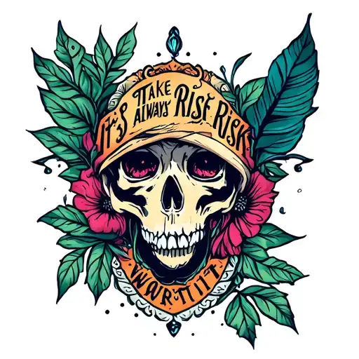 take the risk it's always worth it tattoo design idea