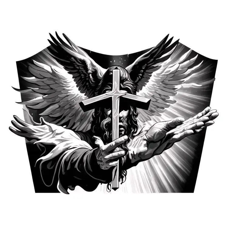 christian themed tattooo for a male tattoo design idea