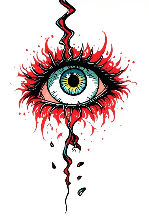 still mental eyes tattoo design idea