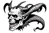 666 devil hell tattoo design idea