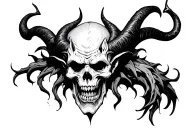 666 devil hell tattoo design idea