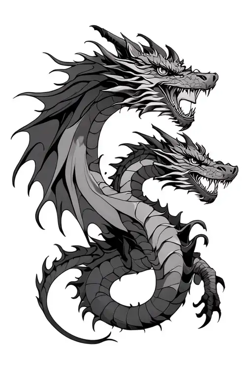 Dragon Armband Tattoo Design for Upper Arm, A realistic European-style dragon wrapping around the upper tattoo design idea