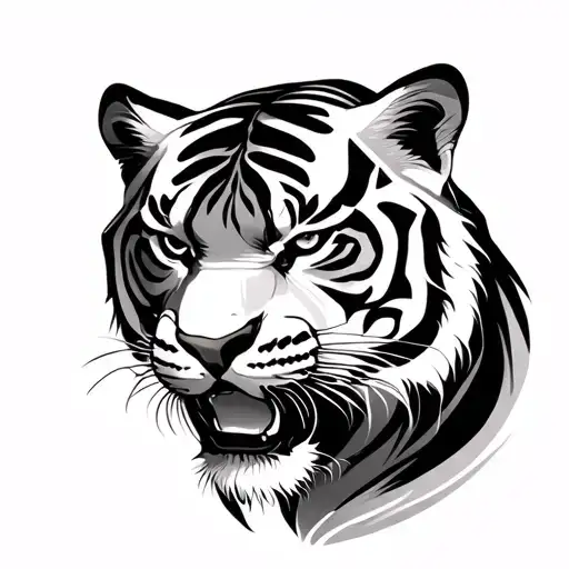 Chinese Tiger tattoo design idea