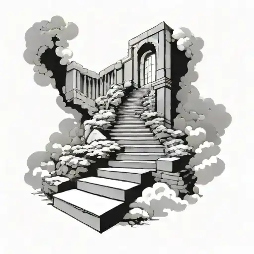 Stairs To Heaven tattoo design idea