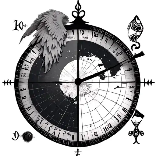 Longitude And Latitude tattoo design idea
