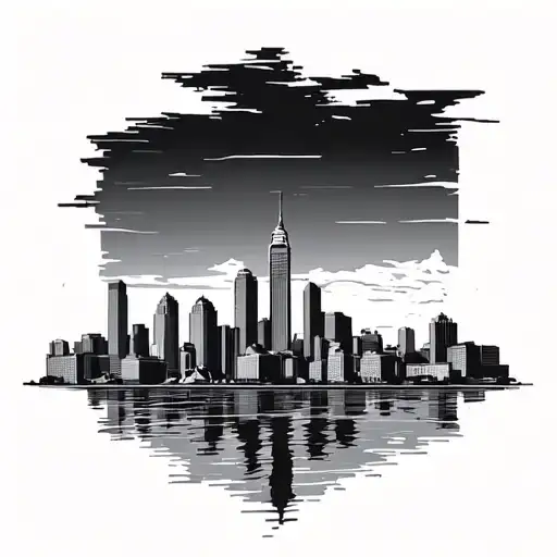 Minneapolis Skyline tattoo design idea