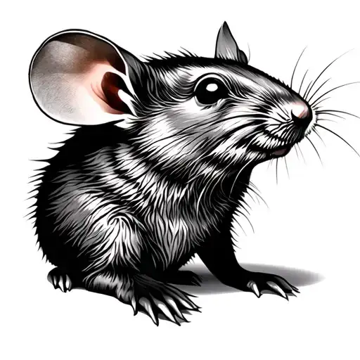 King of Blackwork Rats tattoo design idea