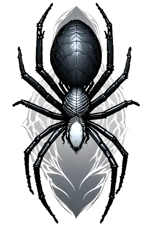 gothic spider tattoo design idea