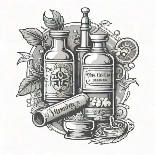 pharmacy symbols like tattoo design idea