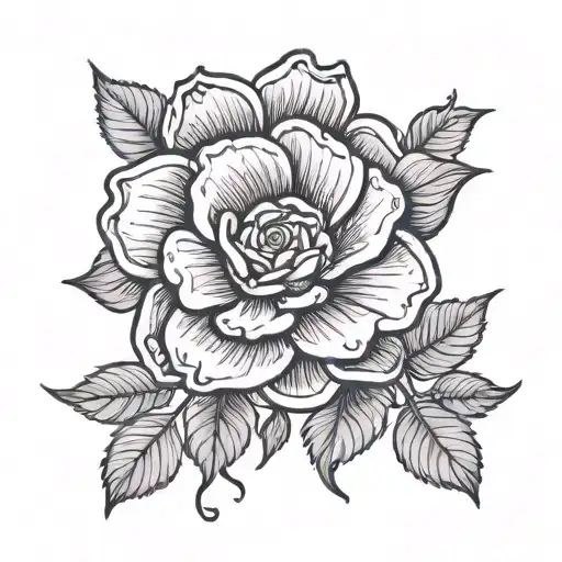 Tudor Rose tattoo design idea