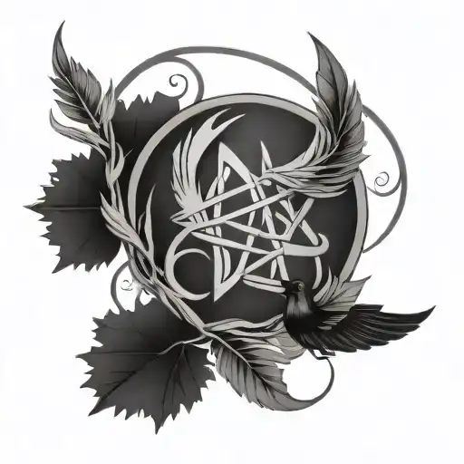 simple wiccan inspired tattoo design to be shared by a couple tattoo design idea