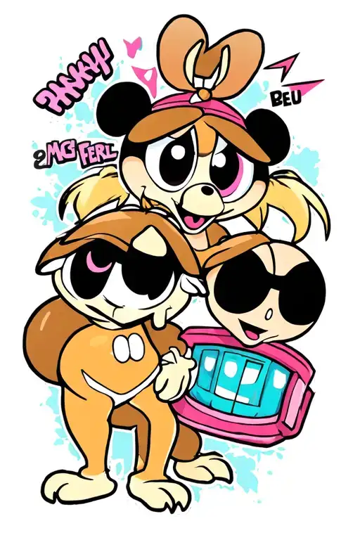 Powerpuff girlsScooby dooPlanktonWall-EPerry the platypus Phineas and FerbMickey mouseChip and dale rescue ranger arm sl tattoo design idea