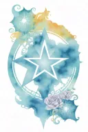 star mandala incorporating Luna lovegood and Scooby doo tattoo design idea
