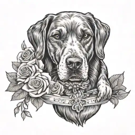 memorial for my dead dog biscuit tattoo design idea