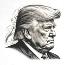 A portrait of Trump tattoo design idea