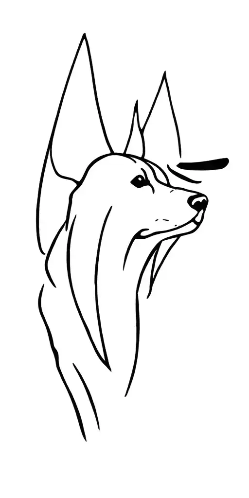 hunting dog tattoo design idea