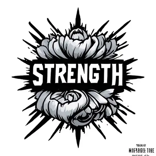 "Strength" Morse tattoo design idea
