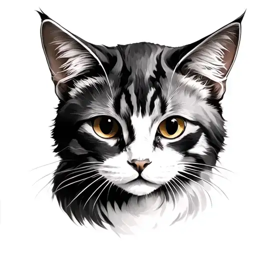 3 headed cat tattoo design idea