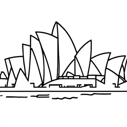 Sydney skyline tattoo design idea