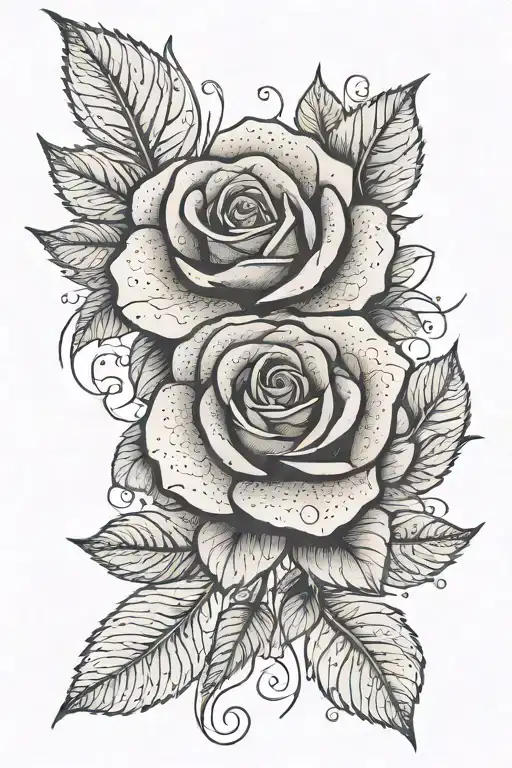 fineline plant rose tattoos that meander from the hip over the thigh tattoo design idea