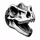 Dinosaur skull tattoo design idea