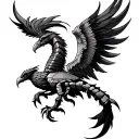 Scorpio Eagle Phoenix tattoo design idea