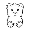 Gummy Bear outline tattoo design idea